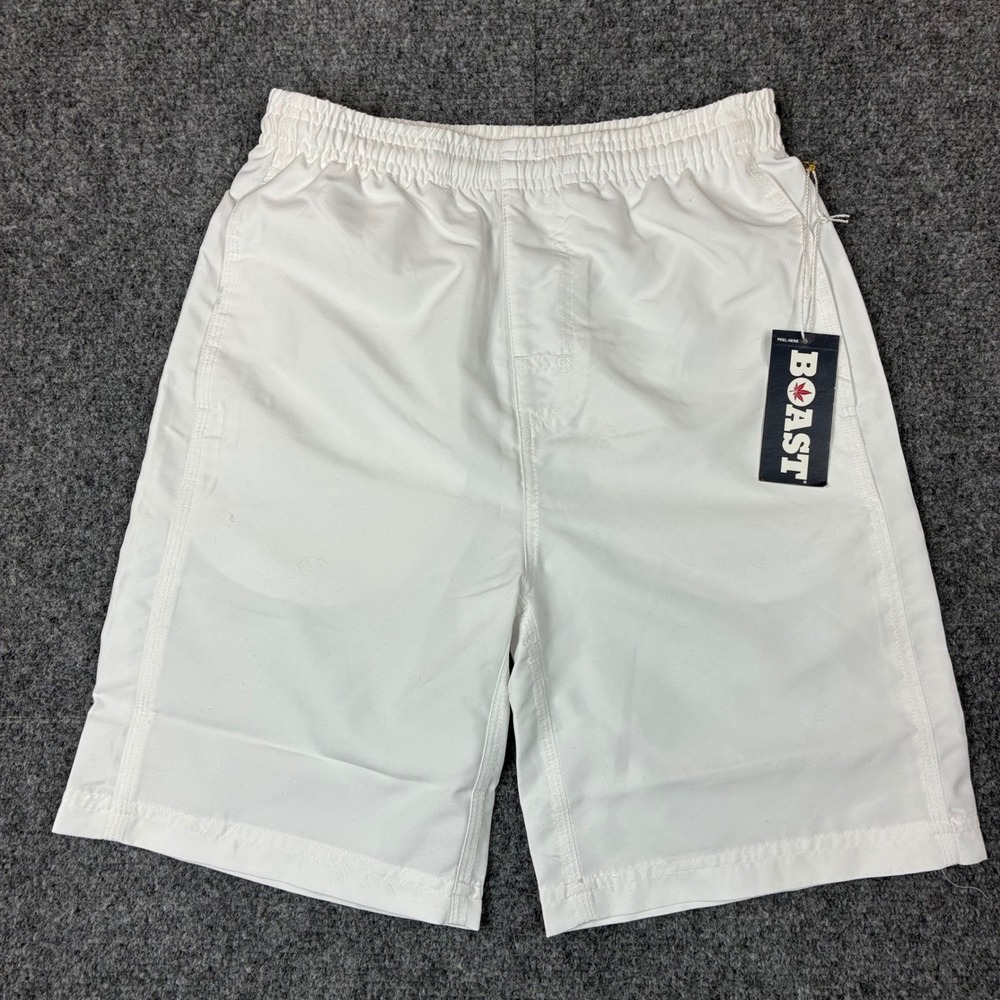 Boast Boys Blank Club Tennis Shorts White Size L NWT 151604003 Athletic Squash